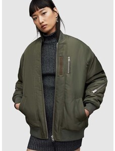 Bomber jakna AllSaints Scout za žene, boja: zelena, za zimu, oversize