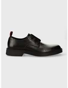 Kožne cipele HUGO Iker za muškarce, boja: crna, 50512734