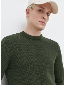 Pamučni pulover Superdry boja: zelena