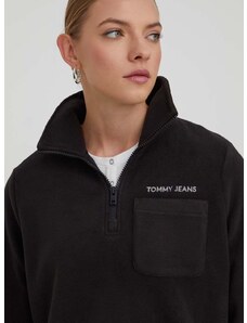 Dukserica Tommy Jeans za žene, boja: crna, s aplikacijom