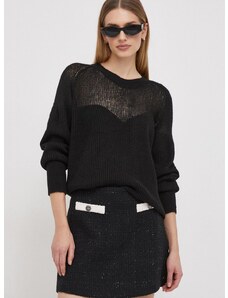 Pulover s dodatkom vune Pepe Jeans FEMKE za žene, boja: crna, topli