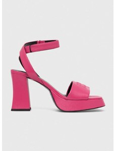Kožne sandale HUGO Vicky boja: ružičasta, 50513175