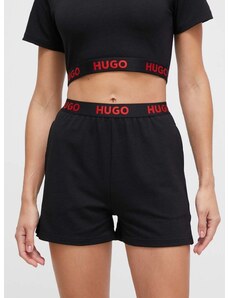 Kratki doljnji dio pidžame HUGO za žene, boja: crna