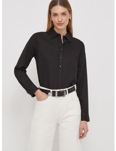 Košulja Pepe Jeans ANETTE za žene, boja: crna, regular, s klasičnim ovratnikom