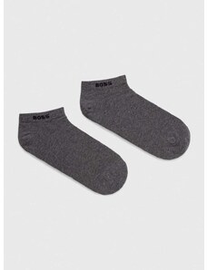 Čarape BOSS 2-pack za muškarce, boja: siva