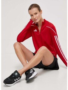Dukserica adidas Performance TRENING za žene, boja: crvena, s aplikacijom