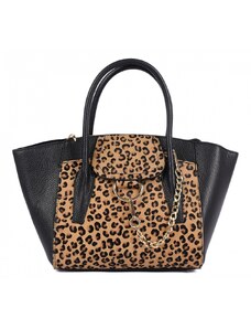 Luksuzna Talijanska torba od prave kože VERA ITALY "Divna", boja životinjski print, 24x25cm