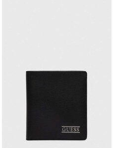 Kožni novčanik Guess za muškarce, boja: crna