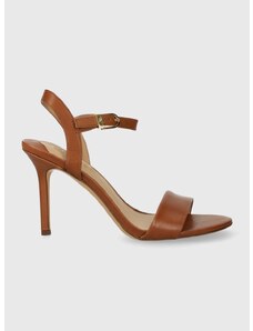 Kožne sandale Lauren Ralph Lauren Gwen boja: smeđa, 802940588002