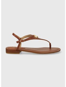 Kožne sandale Lauren Ralph Lauren Ellington za žene, boja: smeđa, 802940593002