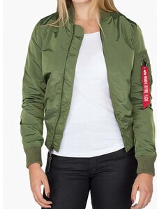 Bomber jakna Alpha Industries MA-1 TT za žene, boja: zelena, za prijelazno razdoblje, 141041.01-green
