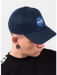 Pamučna kapa sa šiltom Alpha Industries NASA Cap boja: tamno plava, s aplikacijom, 186903.07-navy