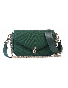Luksuzna Talijanska torba od prave kože VERA ITALY "Diora", boja zelena, 12x20cm