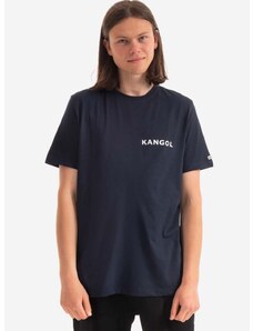 Pamučna majica Kangol Heritage Basic boja: tamno plava, s tiskom, KLHB003-OFFWHITE