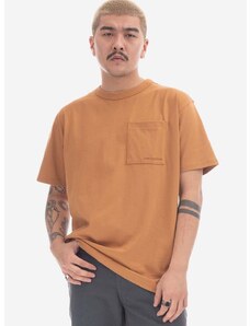 Pamučna majica New Balance boja: narančasta, glatki model, MT23567TOB-TOB