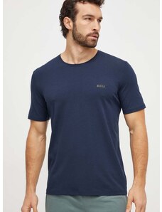 Homewear majica kratkih rukava BOSS boja: tamno plava, melanž