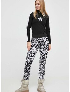 Sportske hlače Newland Thalna za žene, boja: crna, s uzorkom