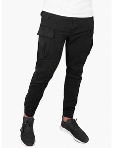 Pamučne hlače Alpha Industries Airman Pant boja: crna, 188201.03-black