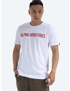 Pamučna majica Alpha Industries RBF Moto boja: bijela, s tiskom, 116512.09-white