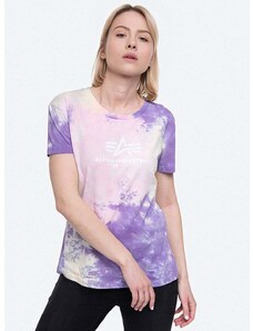 Pamučna majica Alpha Industries Basic Tee Batik Wmn boja: ružičasta, 116084.536-pink