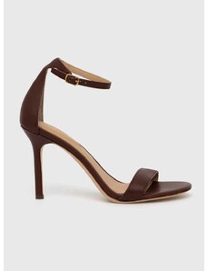 Kožne sandale Lauren Ralph Lauren Allie boja: smeđa, 802938333001