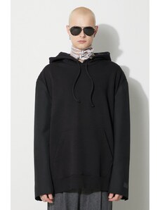Dukserica MM6 Maison Margiela Sweatshirt za muškarce, boja: crna, s kapuljačom, bez uzorka, S62GU0119