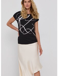 Majica kratkih rukava Lauren Ralph Lauren za žene, boja: crna