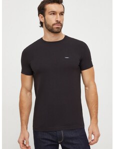 Majica kratkih rukava Calvin Klein za muškarce, boja: crna, bez uzorka