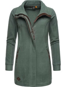 Ragwear Flis jakna 'Letrice' smeđa / pastelno zelena