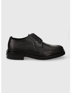 Kožne cipele Calvin Klein POSTMAN DERBY za muškarce, boja: crna, HM0HM01356