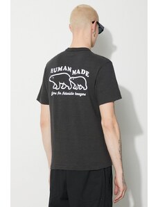 Pamučna majica Human Made Graphic za muškarce, boja: crna, s tiskom, HM26TE010