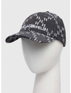 Kapa sa šiltom Karl Lagerfeld boja: siva, s uzorkom