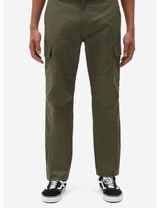 Pamučne hlače Dickies boja: zelena, ravni kroj, DK0A4XDUMGR-GREEN