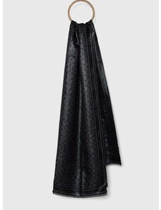 Šal Calvin Klein za žene, boja: siva, s uzorkom