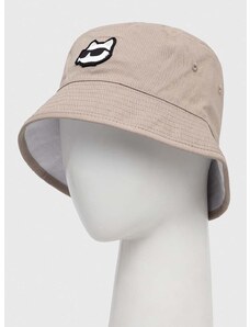 Pamučni šešir Karl Lagerfeld boja: bež, pamučni