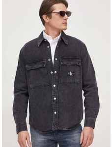 Traper jakna Calvin Klein Jeans za muškarce, boja: crna, za prijelazno razdoblje