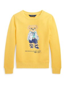 Dječja dukserica Polo Ralph Lauren boja: žuta, s tiskom