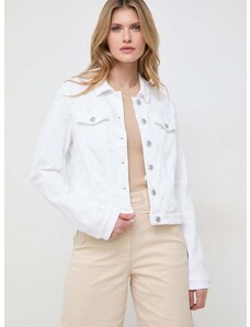 Traper jakna Guess za žene, boja: bijela, za prijelazno razdoblje