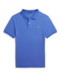Pamučna polo majica Polo Ralph Lauren boja: tamno plava, bez uzorka
