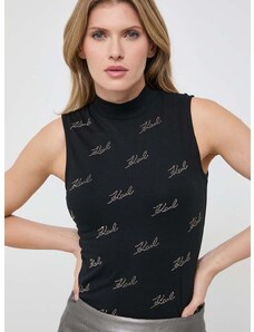 Top Karl Lagerfeld za žene, boja: crna, s poludolčevitom