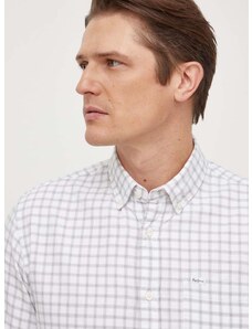Pamučna košulja Pepe Jeans Paul za muškarce, boja: bijela, regular, s button-down ovratnikom