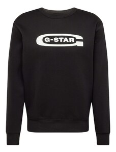 G-Star RAW Sweater majica 'Old school' crna / bijela