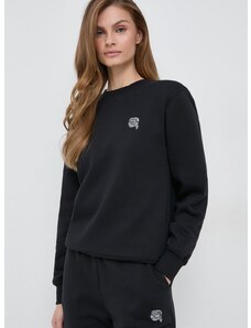 Dukserica Karl Lagerfeld za žene, boja: crna, s aplikacijom