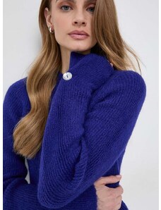 Pulover s dodatkom vune Morgan za žene, boja: ljubičasta