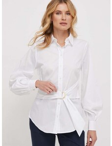Košulja Lauren Ralph Lauren za žene, boja: bijela, regular, s klasičnim ovratnikom