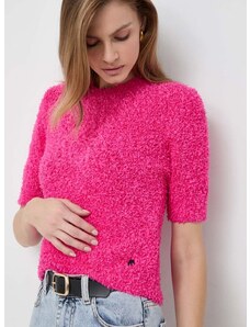 Pulover Karl Lagerfeld za žene, boja: ružičasta