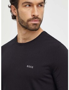 Homewear majica dugih rukava BOSS boja: crna, bez uzorka