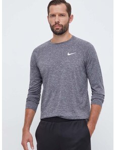 Majica dugih rukava za trening Nike boja: siva, melanž