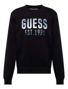 GUESS Sweater majica plava / crna / bijela