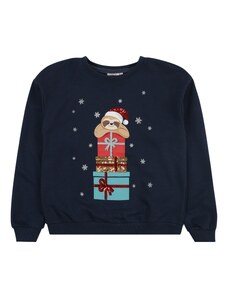 KIDS ONLY Sweater majica 'YDA XMAS' mornarsko plava / svijetloplava / crvena / srebro